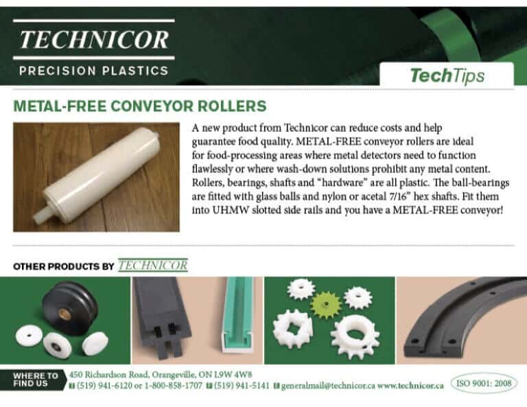 Metal-Free Conveyor Rollers